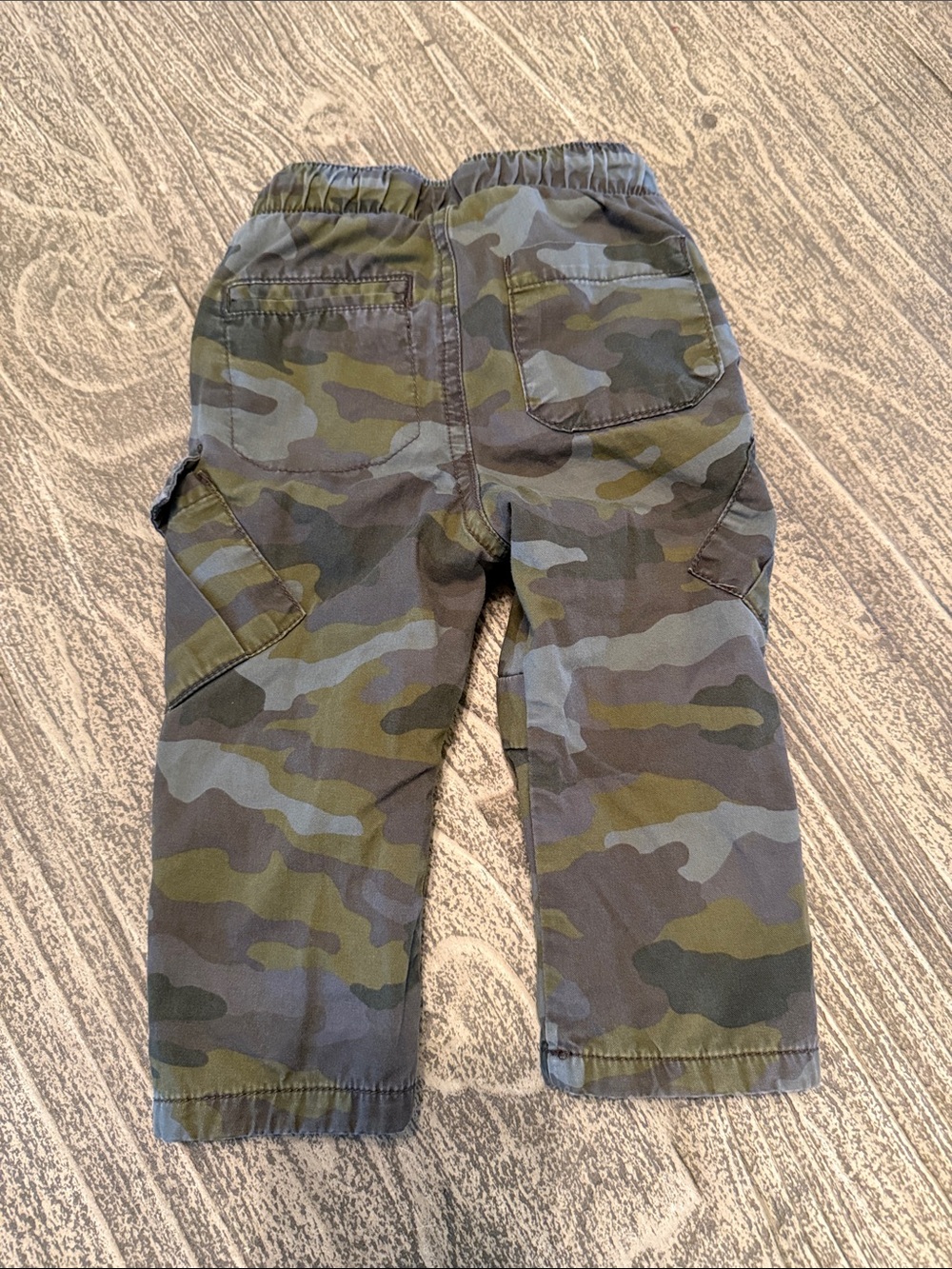 Cat & Jack Toddler Camo Cargo Pants Olive & Gray - Picture 2 of 3